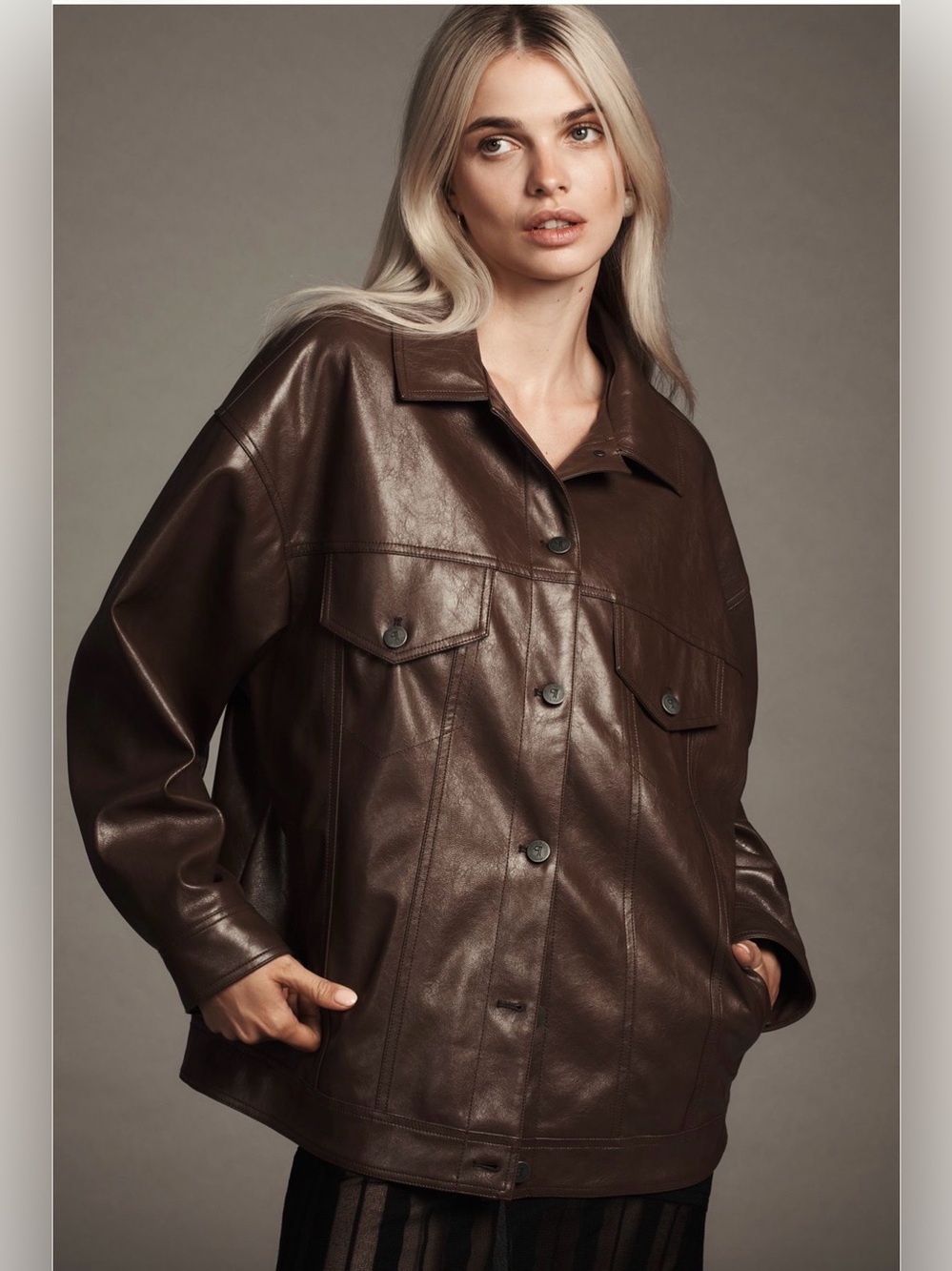 Weston Faux Leather Boyfriend Jacket by Pilcro